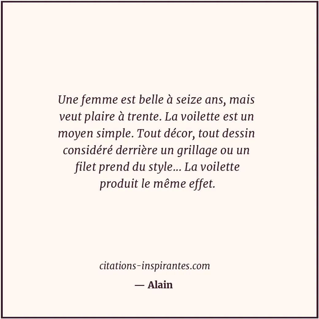 Citation de Alain
