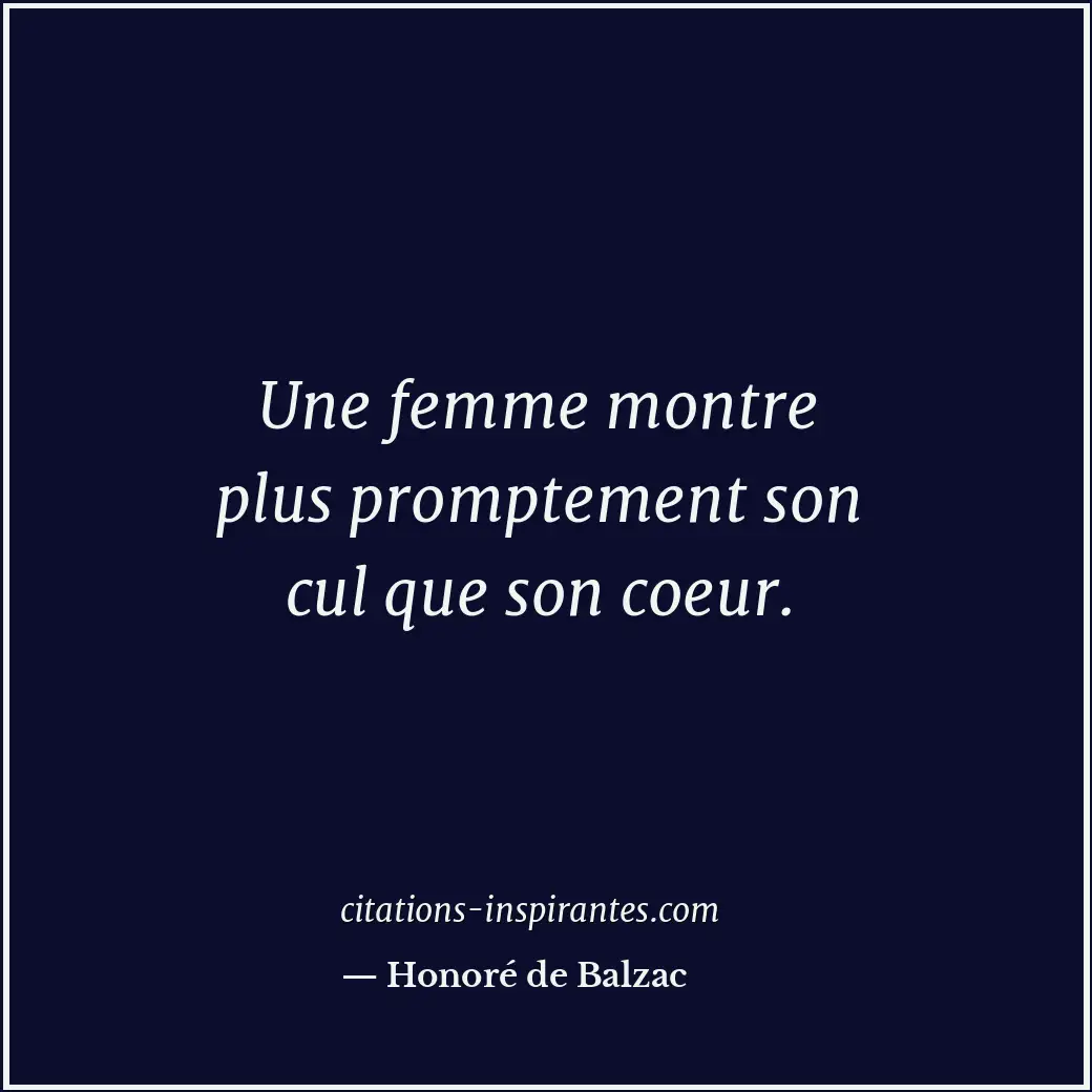 Citation de Honoré de Balzac