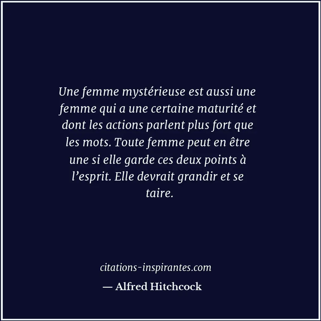 Citation de Alfred Hitchcock