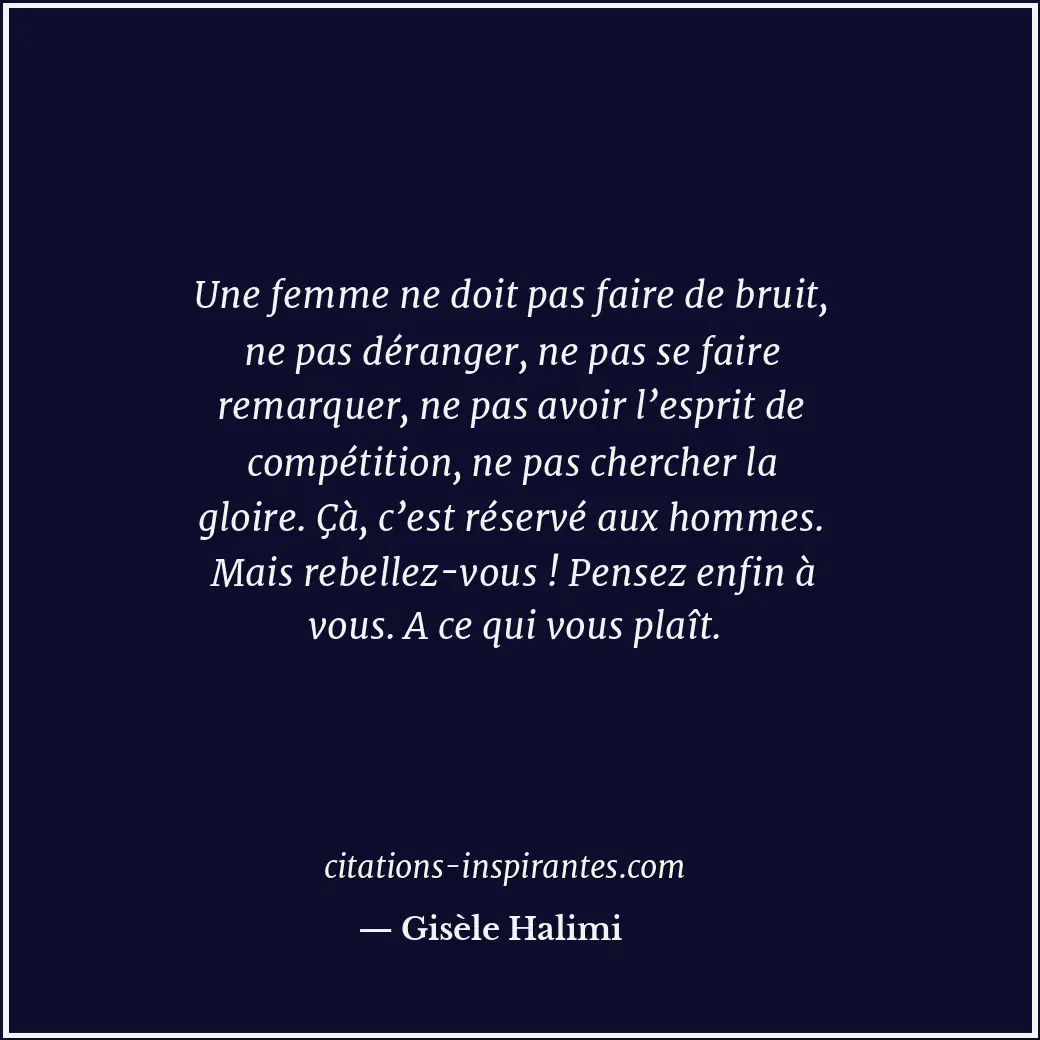 Citation de Gisèle Halimi