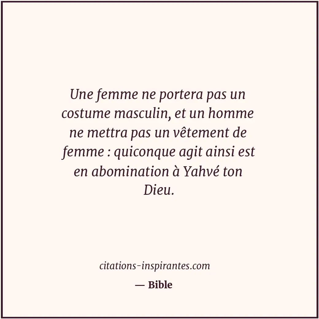 Citation de Bible