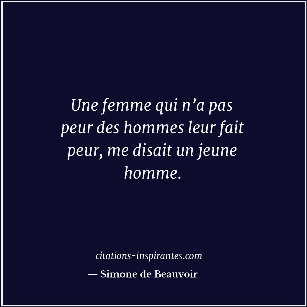 Citation de Simone de Beauvoir