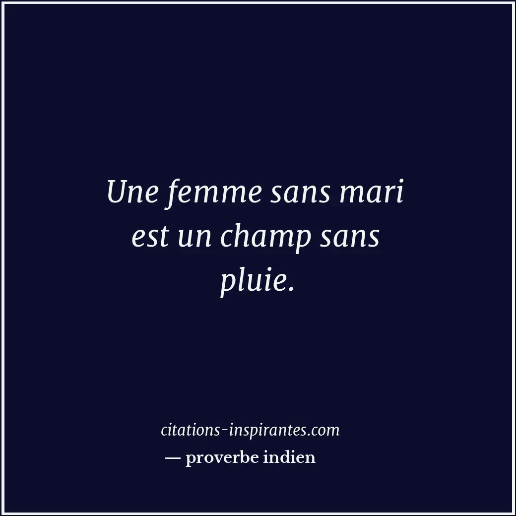 Citation de proverbe indien