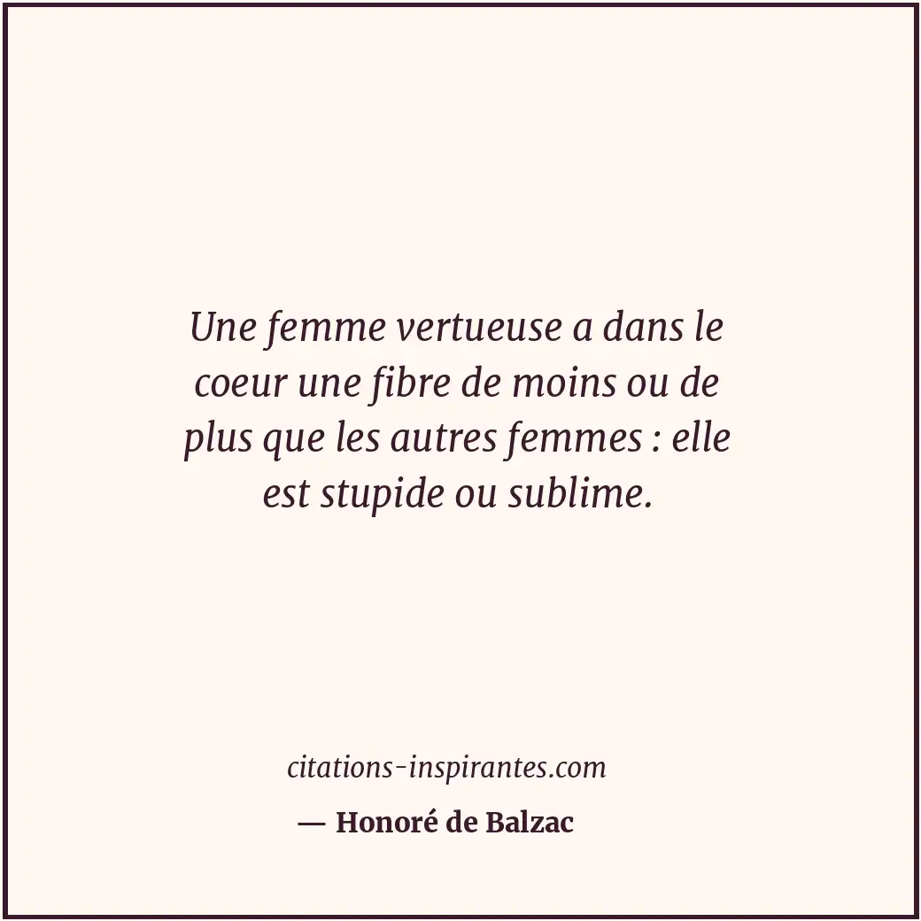 Citation de Honoré de Balzac