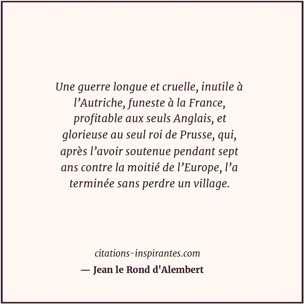 Citation de Jean le Rond d'Alembert