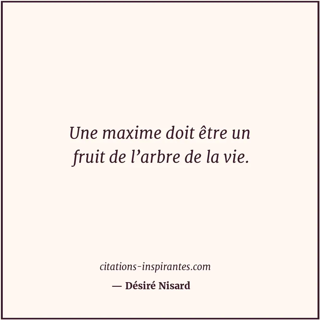 Citation de Désiré Nisard