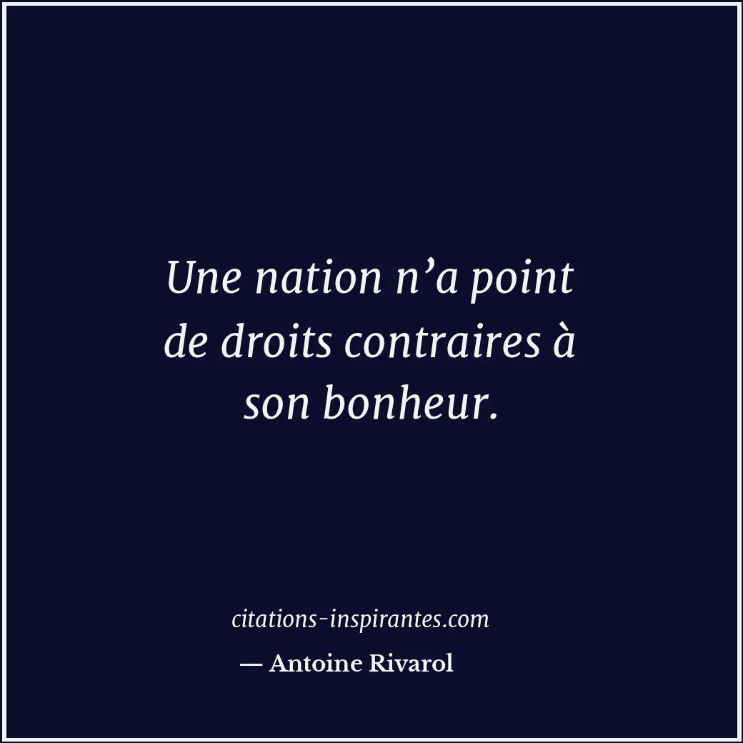 Citation de Antoine Rivarol