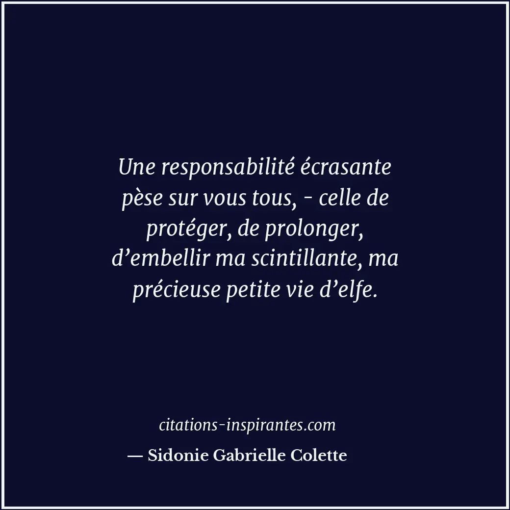 Citation de Sidonie Gabrielle Colette