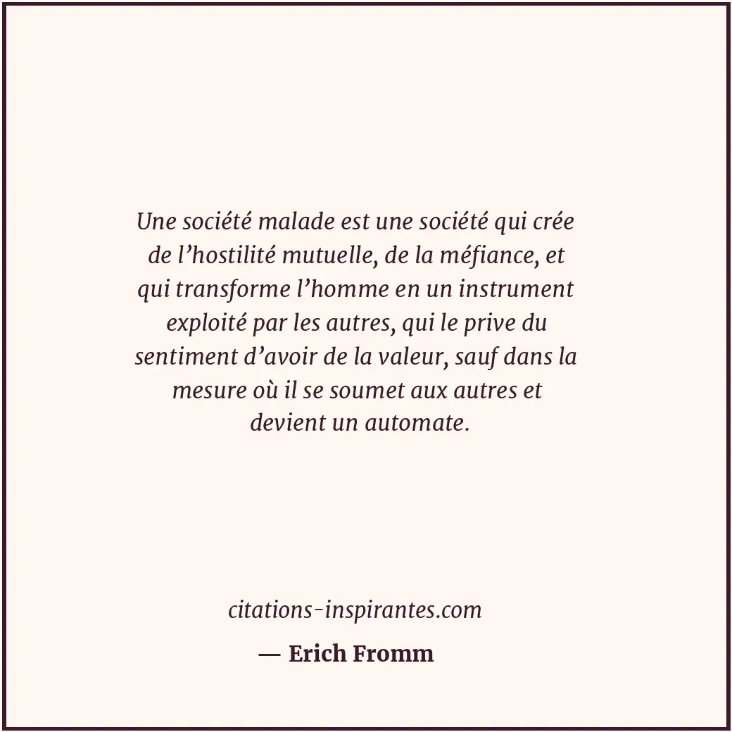 Citation de Erich Fromm