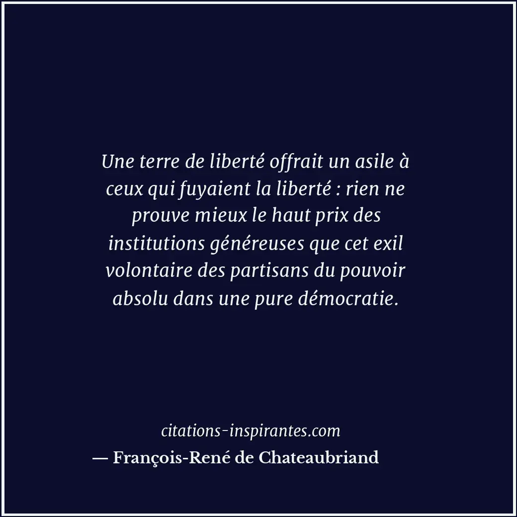 Citation de François-René de Chateaubriand