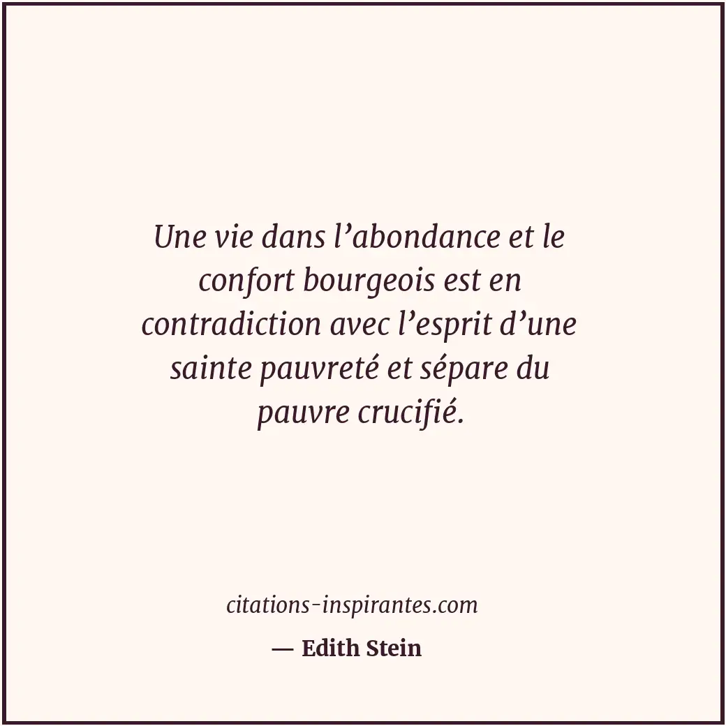 Citation de Edith Stein