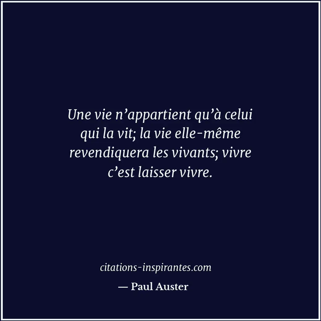 Citation de Paul Auster