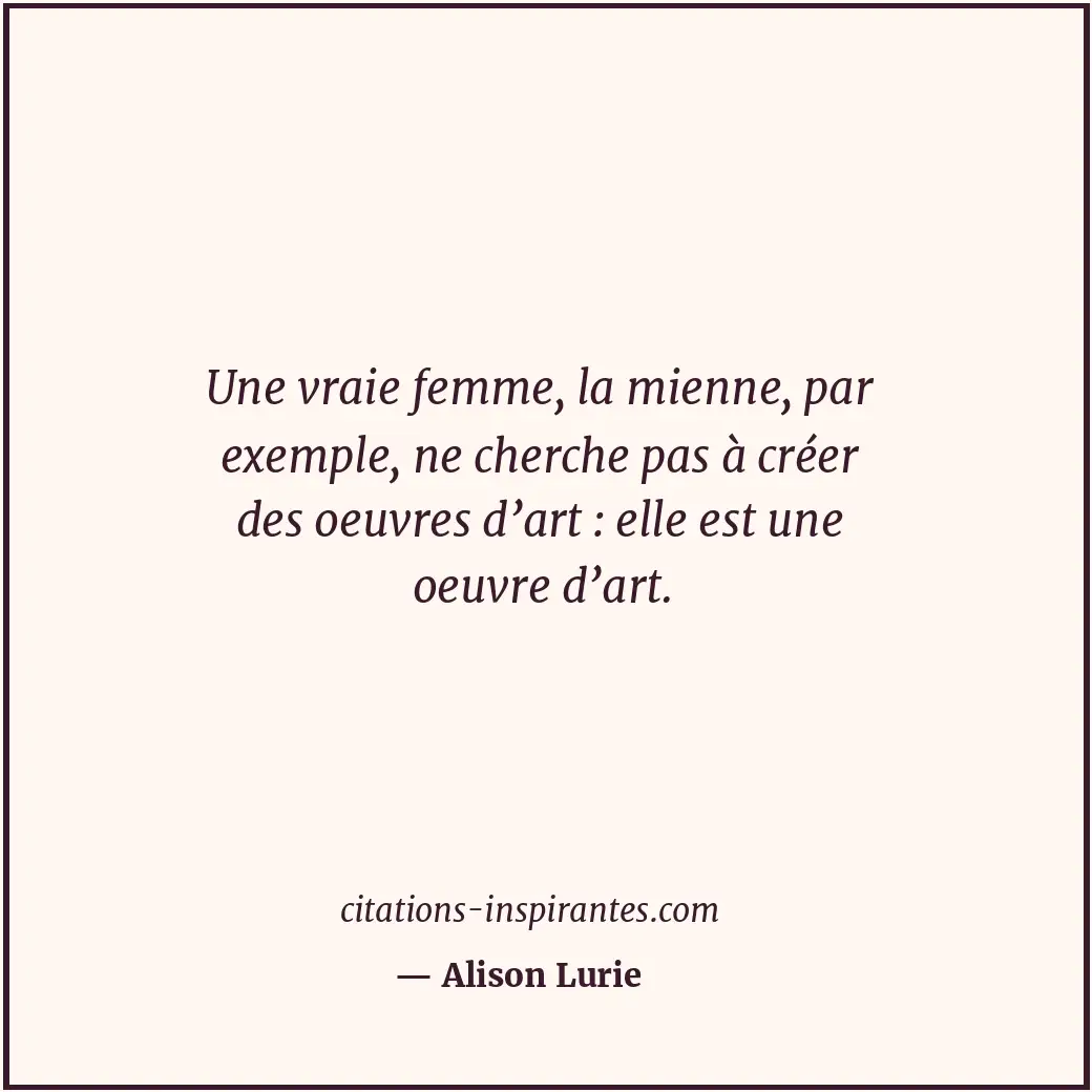 Citation de Alison Lurie