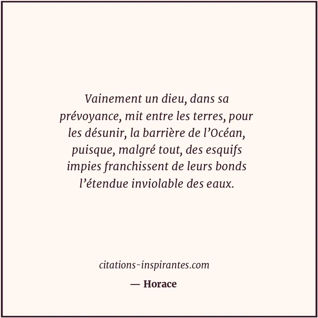 Citation de Horace