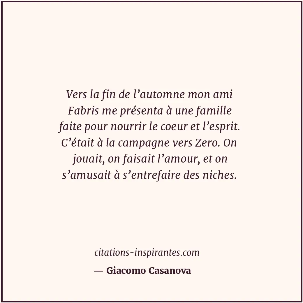 Citation de Giacomo Casanova