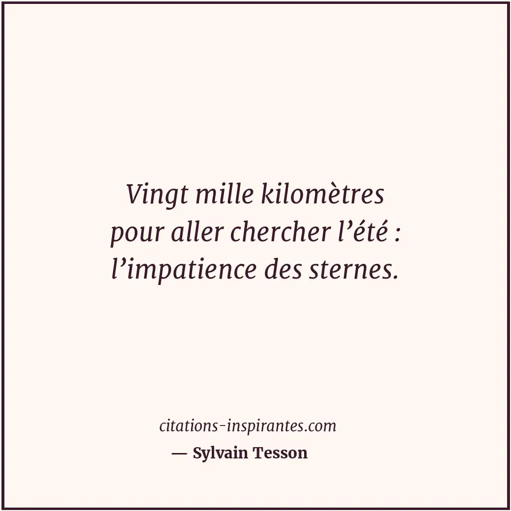 Citation de Sylvain Tesson