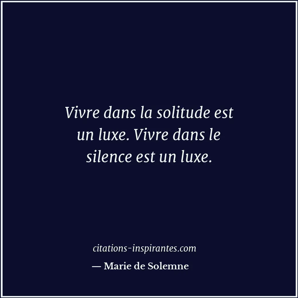 Citation de Marie de Solemne