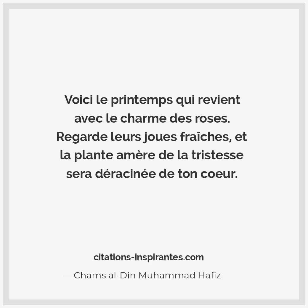 Citation de Chams al-Din Muhammad Hafiz