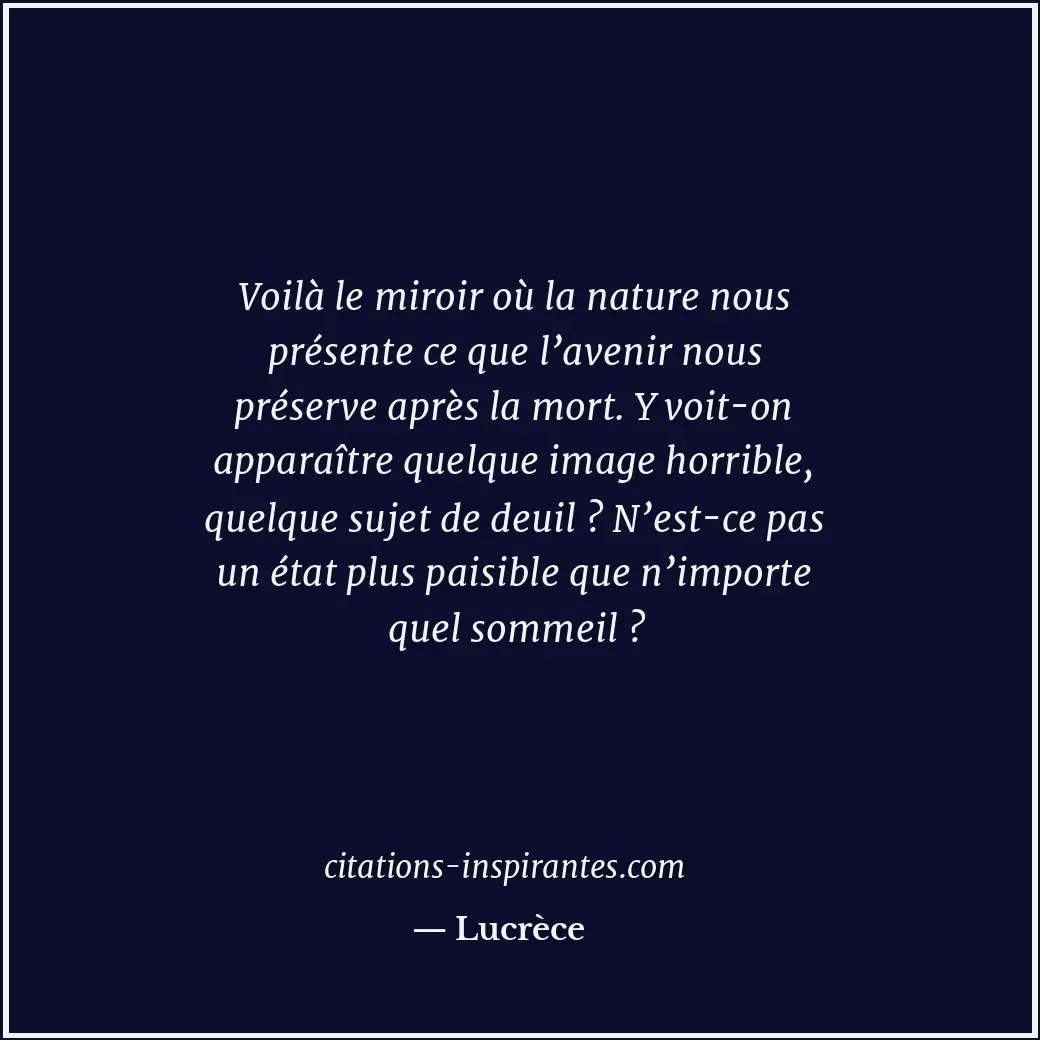 Citation de Lucrèce