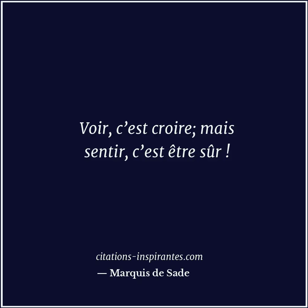 Citation de Marquis de Sade
