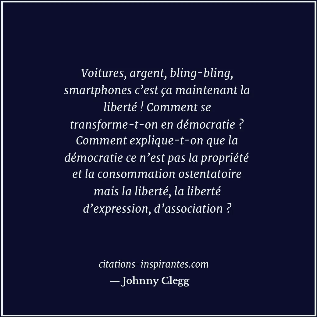 Citation de Johnny Clegg
