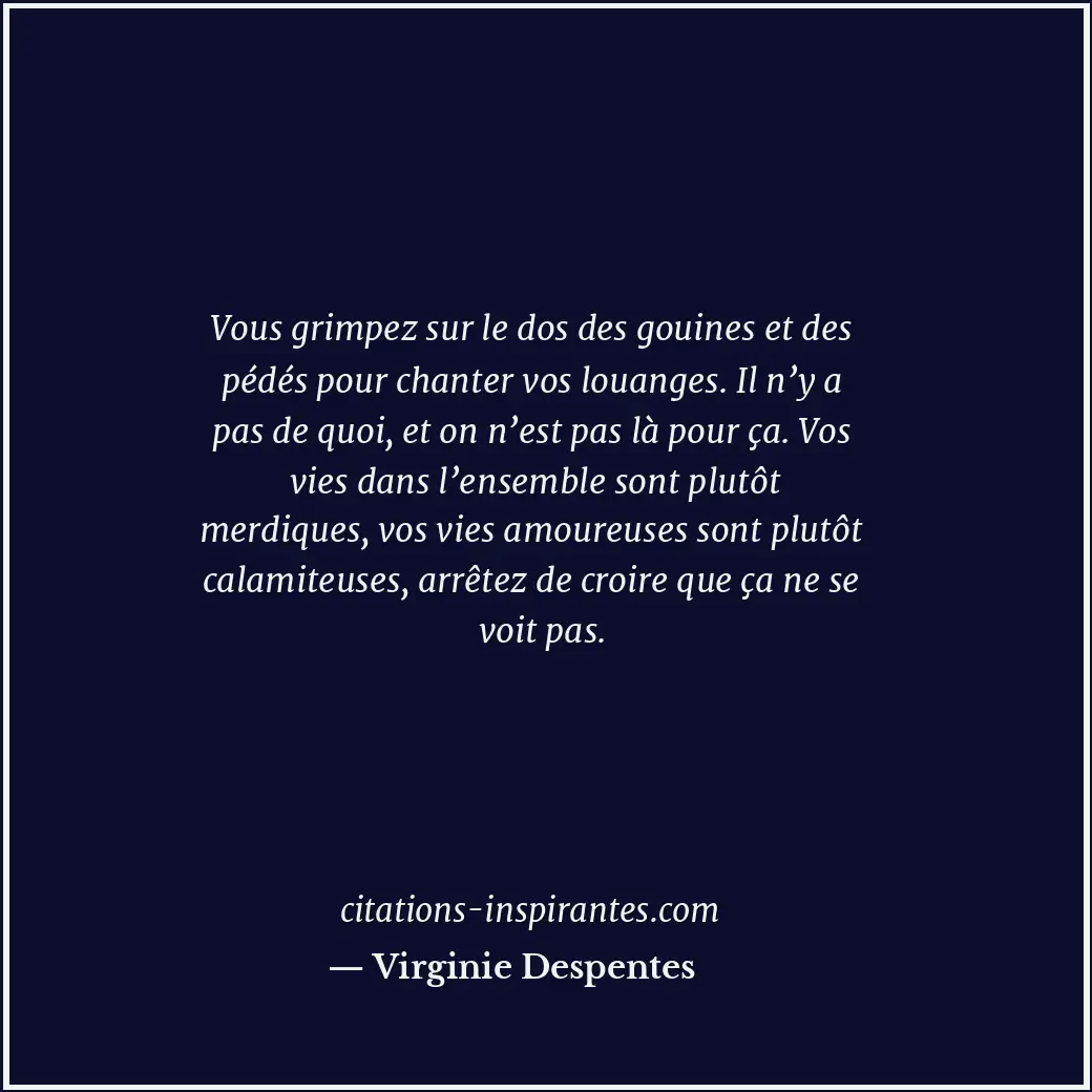 Citation de Virginie Despentes
